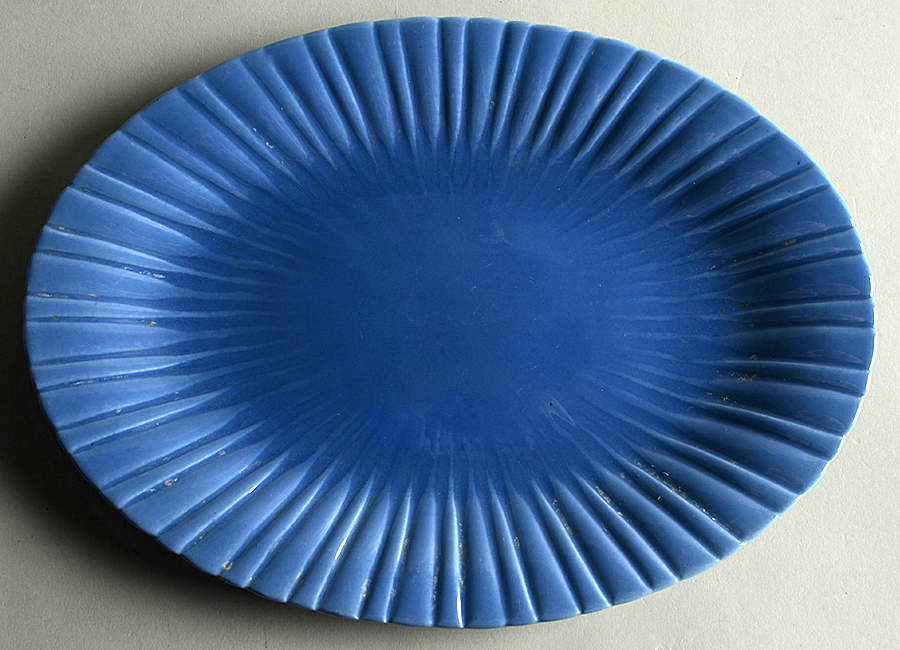 Colonial Colonial Blue (Medium) 13" Oval Serving Platter by Stangl-1