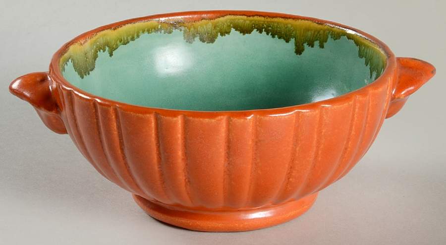 Colonial Rust Lugged Soup Bowl by Stangl-1