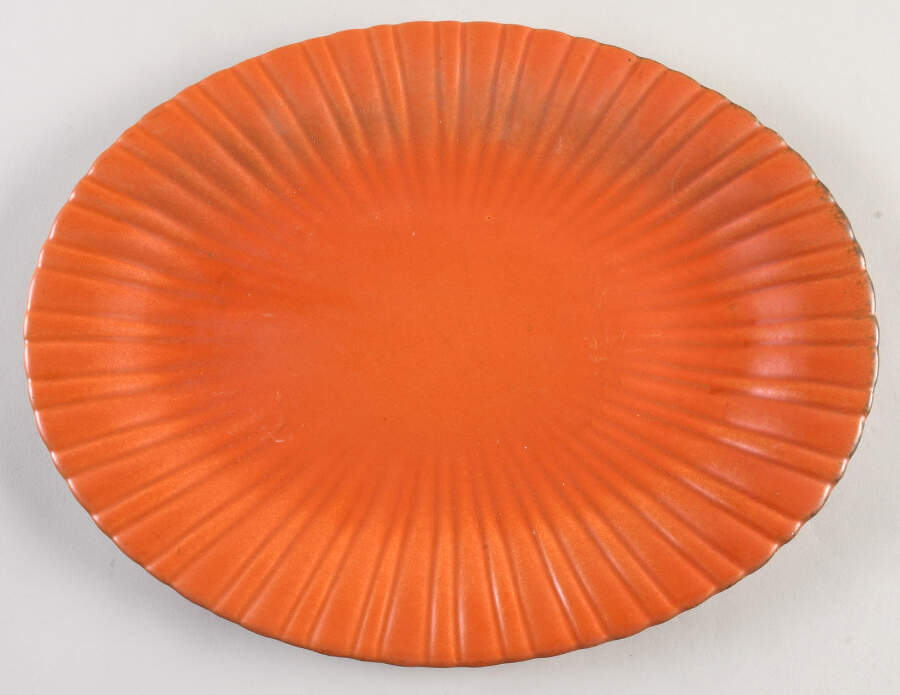 Colonial Tangerine 13" Oval Serving Platter by Stangl-1