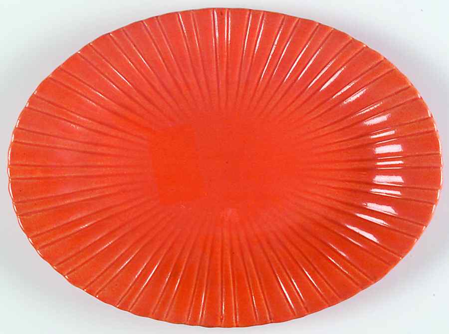 Colonial Tangerine 11" Oval Serving Platter by Stangl-1