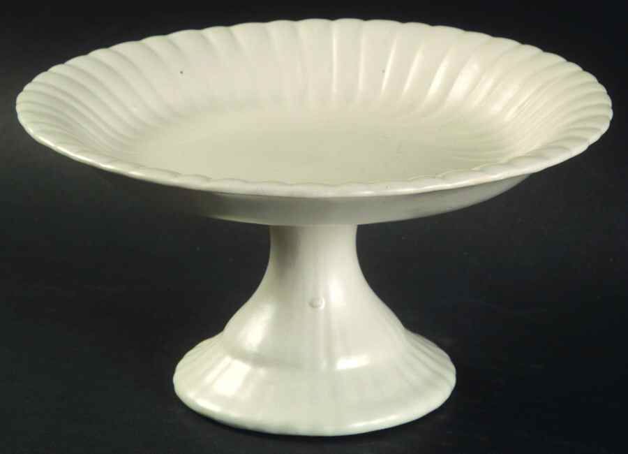 Colonial White (Surf) Round Compote (Height X Width) by Stangl-1