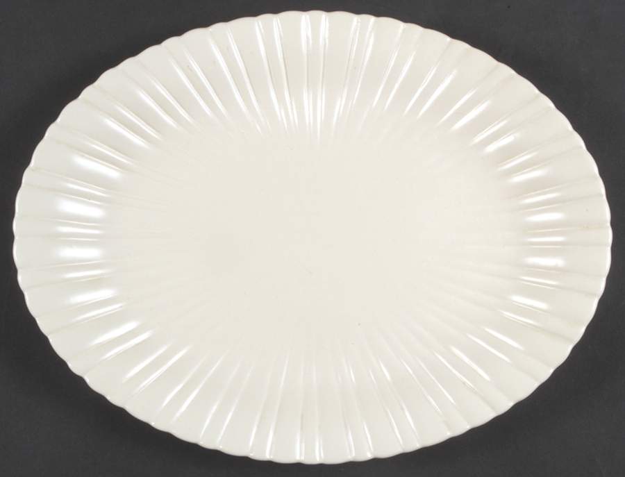 Colonial White (Surf) 13" Oval Serving Platter by Stangl-1