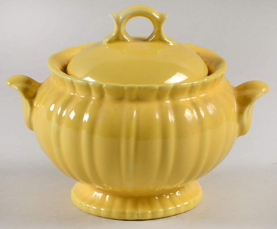 Colonial Yellow (Persian) Sugar Bowl & Lid by Stangl-1