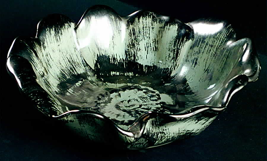 Colonial Silver (Platina) 8" Flower Shaped Bowl by Stangl-1