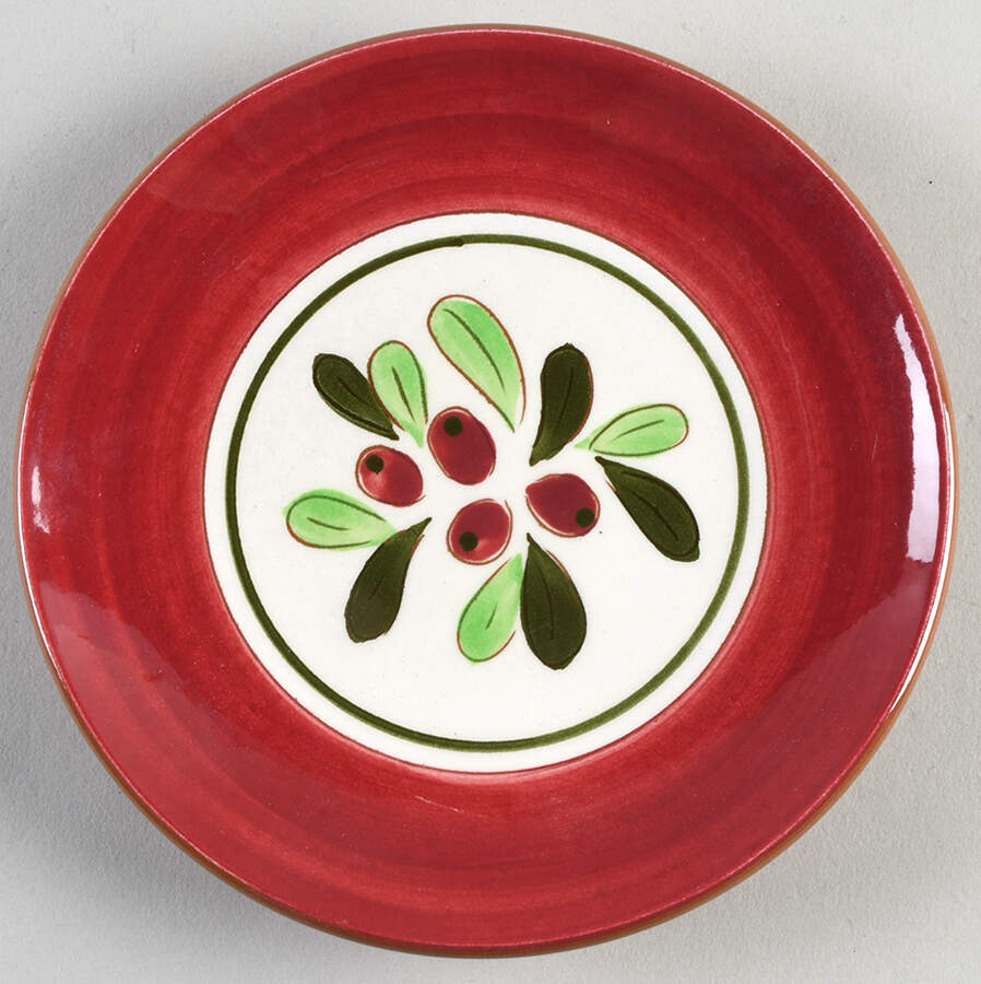 Cranberry Bread & Butter Plate by Stangl-1