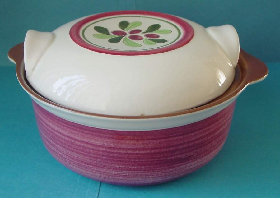 Cranberry 1.5 Qt Round Covered Casserole by Stangl-1