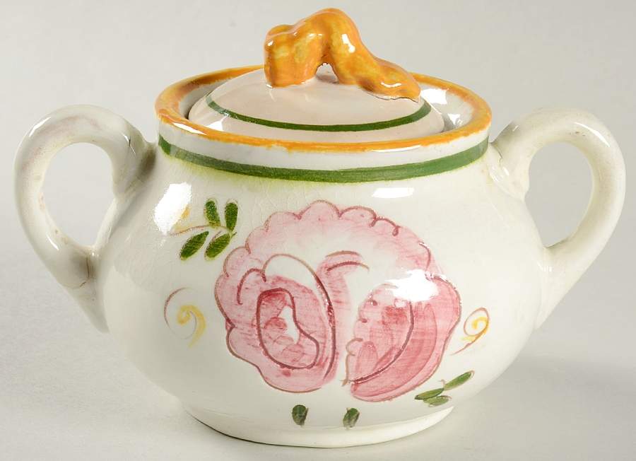 El Rosa Sugar Bowl & Lid by Stangl-1