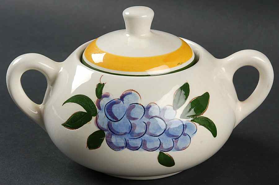 Festival (Coupe) Sugar Bowl & Lid by Stangl-1