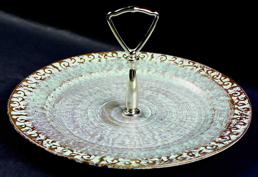 Florentine Round Serving Plate with Handle (DP) by Stangl-1
