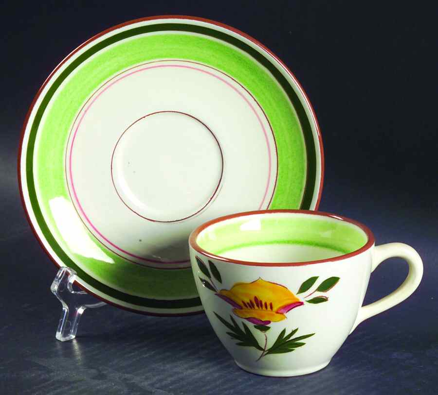 Florette Flat Cup & Saucer Set by Stangl-1