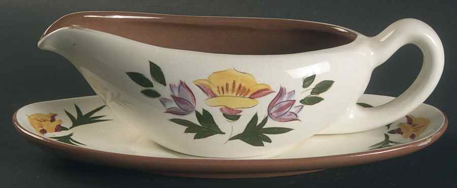 Florette Gravy Boat & Underplate by Stangl-1