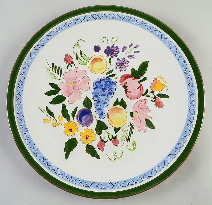 Fruit & Flowers 14" Chop Plate (Round Platter) by Stangl-1