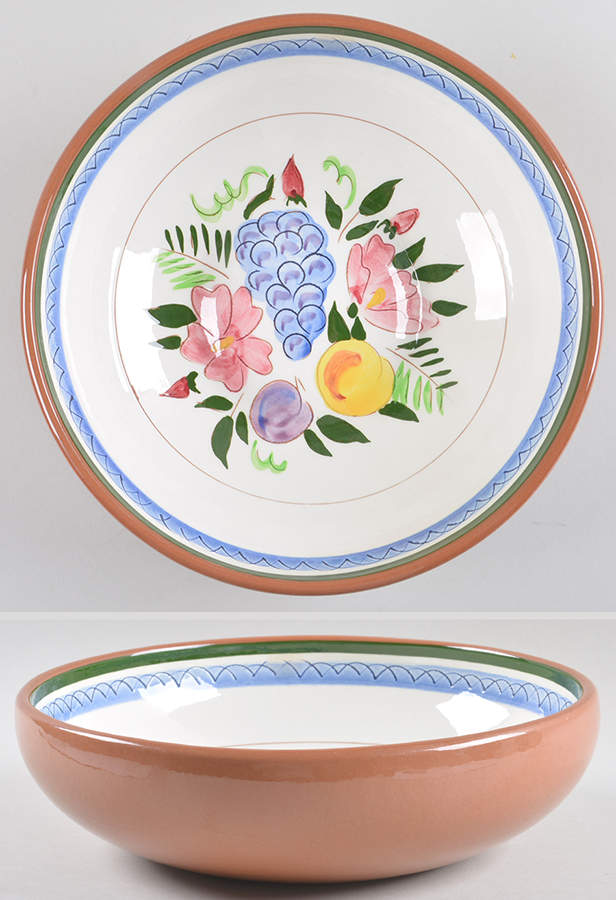 Fruit & Flowers 9" Round Vegetable Bowl by Stangl-1