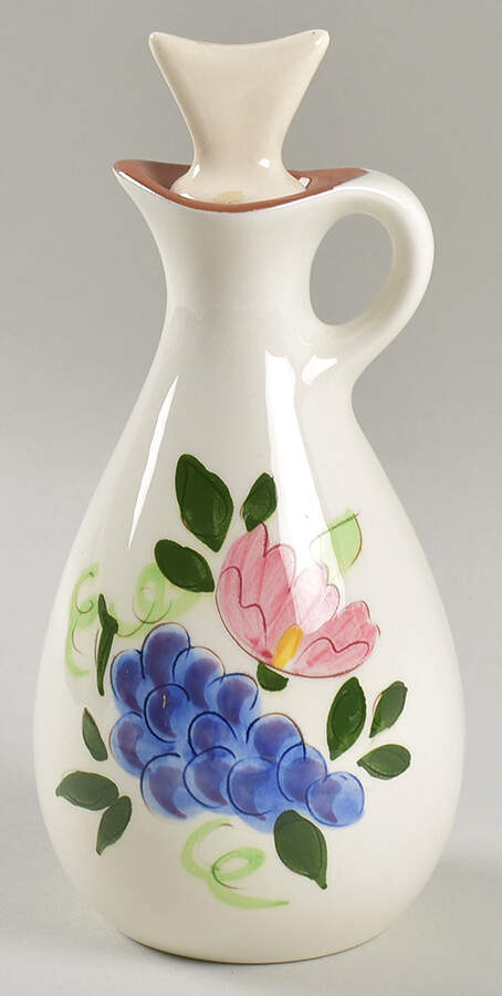 Fruit & Flowers Vinegar with "V" Stopper by Stangl-1