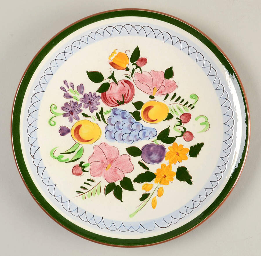 Fruit & Flowers Dinner Plate by Stangl-1