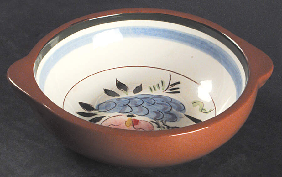Fruit & Flowers Lugged Soup Bowl by Stangl-1