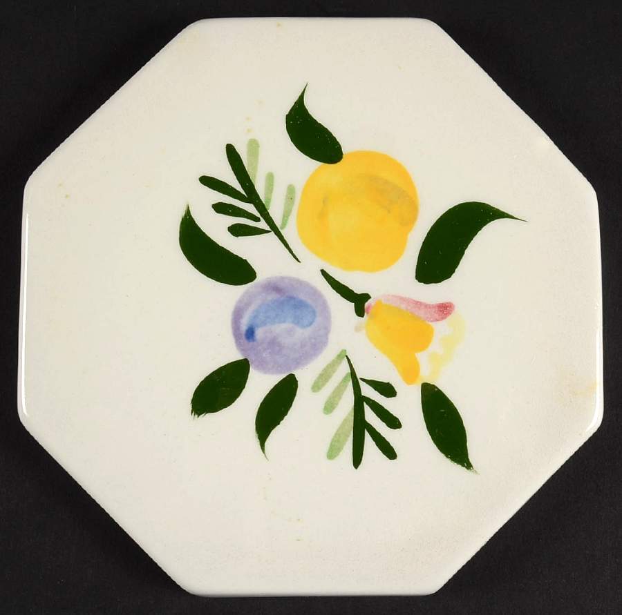 Fruit & Flowers Tea Tile by Stangl-1