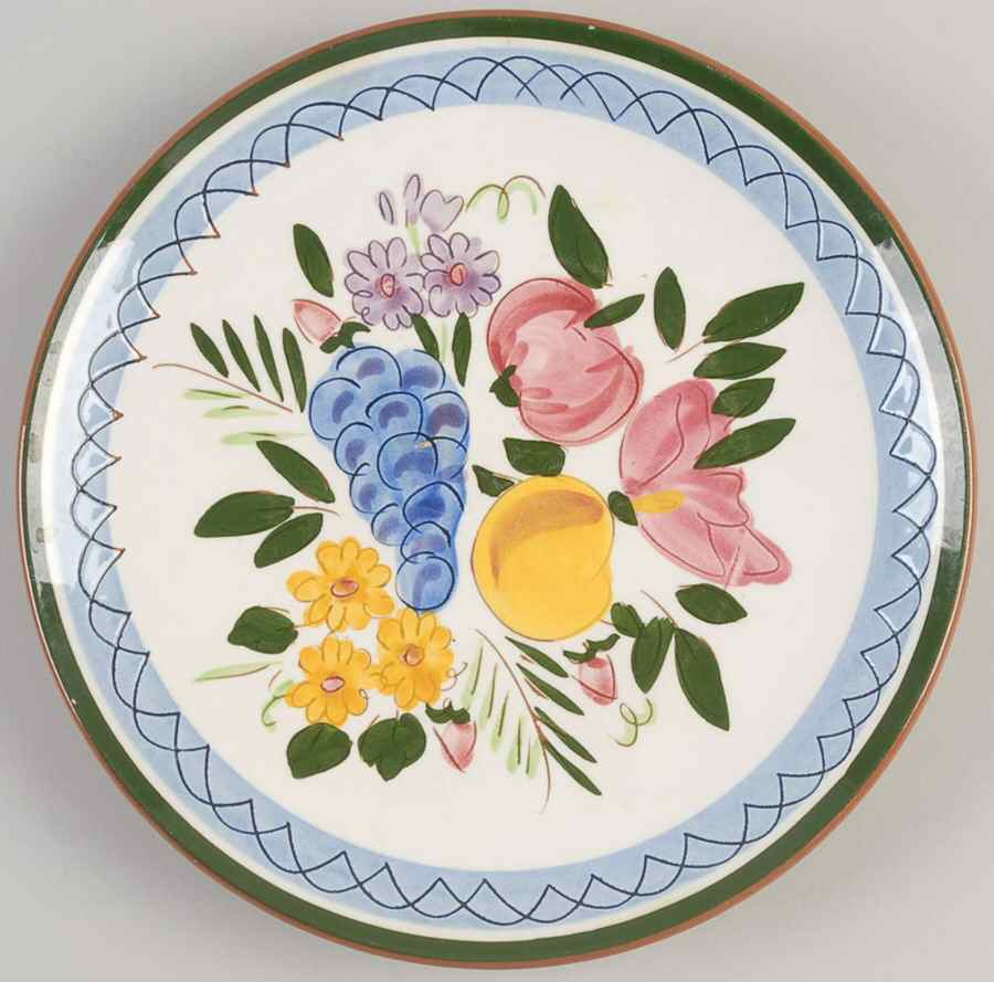 Fruit & Flowers Salad Plate by Stangl-1