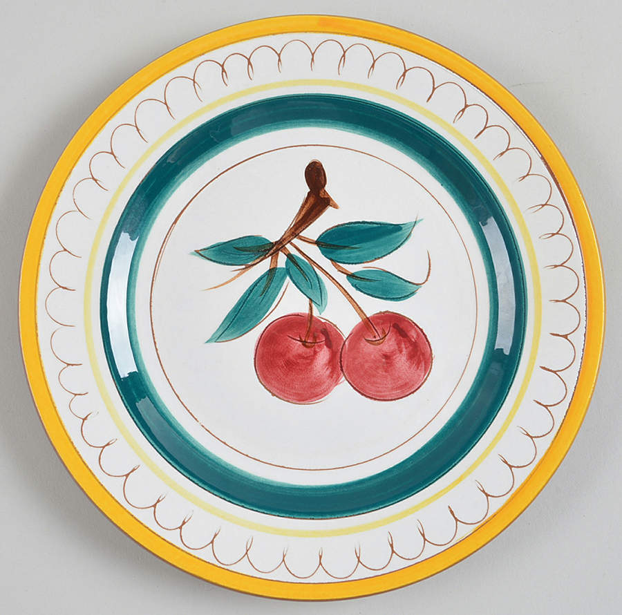 Fruit (Brown Trim) Salad Plate by Stangl-1