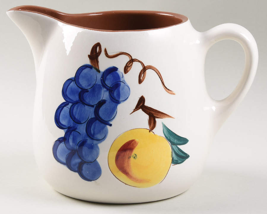 Fruit (Brown Trim) 60 Oz Pitcher by Stangl-1