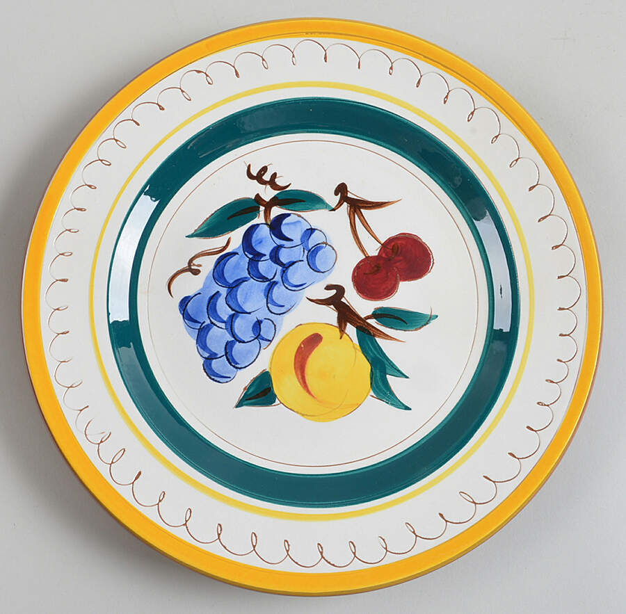 Fruit (Brown Trim) Dinner Plate by Stangl-1