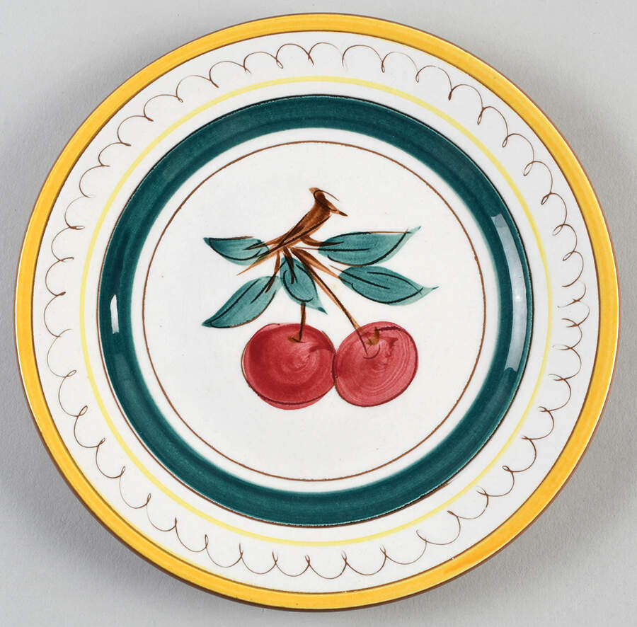 Fruit (Brown Trim) Salad Plate by Stangl-1