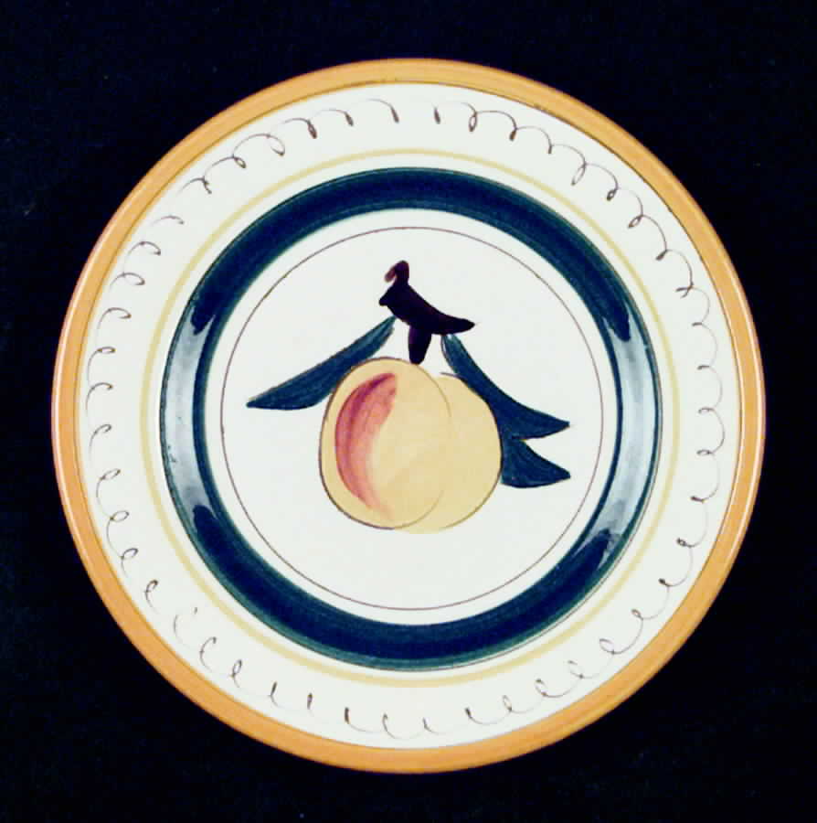 Fruit (Brown Trim) Bread & Butter Plate by Stangl-1