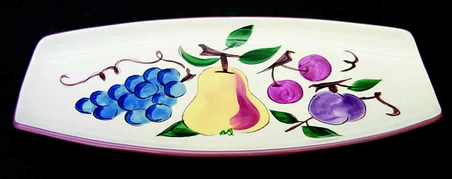 Fruit (Brown Trim) Pickle Dish by Stangl-1