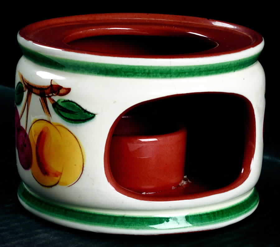 Fruit (Brown Trim) China Warmer Stand by Stangl-1
