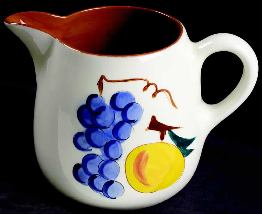 Fruit (Brown Trim) 80 Oz Pitcher by Stangl-1