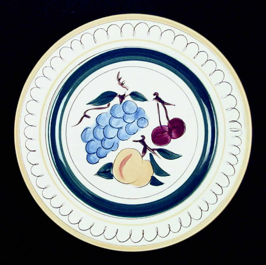 Fruit (Brown Trim) Large Dinner Plate by Stangl-1
