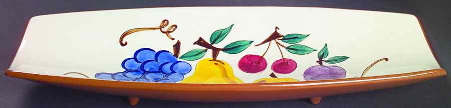 Fruit (Brown Trim) Bread Tray by Stangl-1