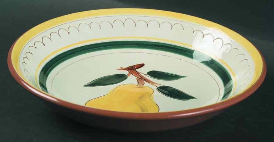 Fruit (Brown Trim) Coupe Soup Bowl by Stangl-1