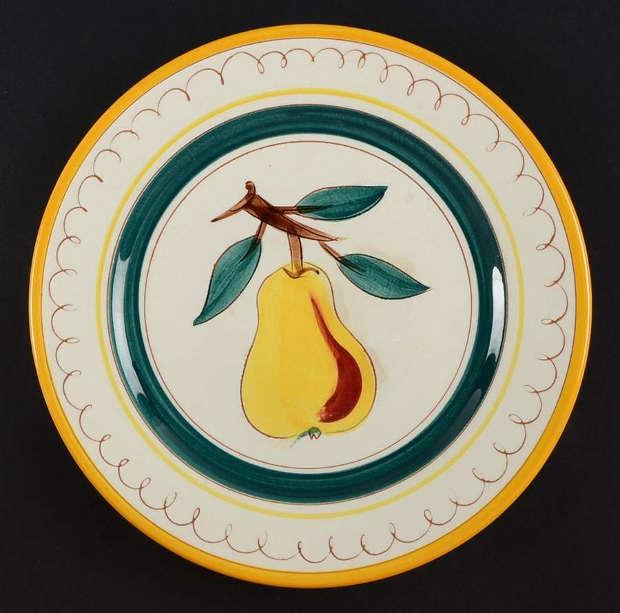 Fruit (Brown Trim) Salad Plate by Stangl-1
