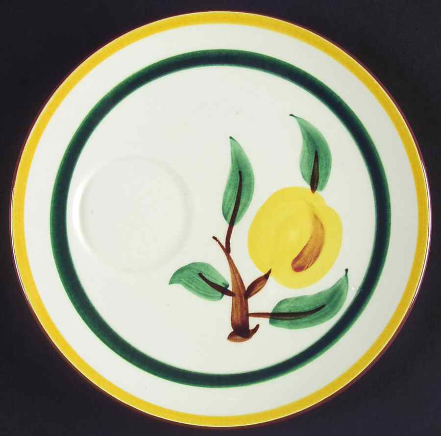Fruit (Brown Trim) Snack Plate by Stangl-1