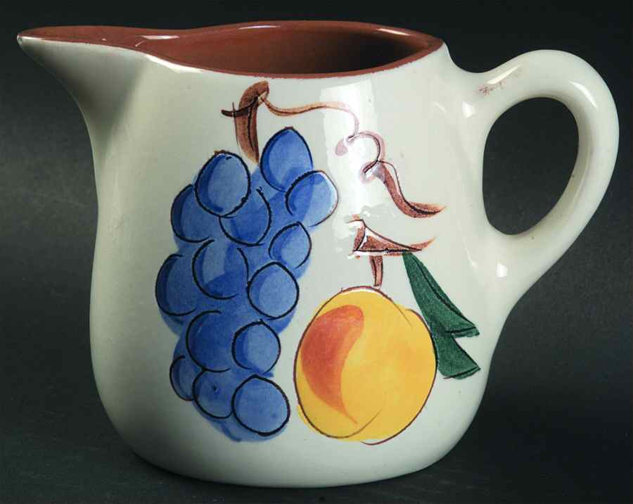 Fruit (Brown Trim) 8 Oz Pitcher by Stangl-1