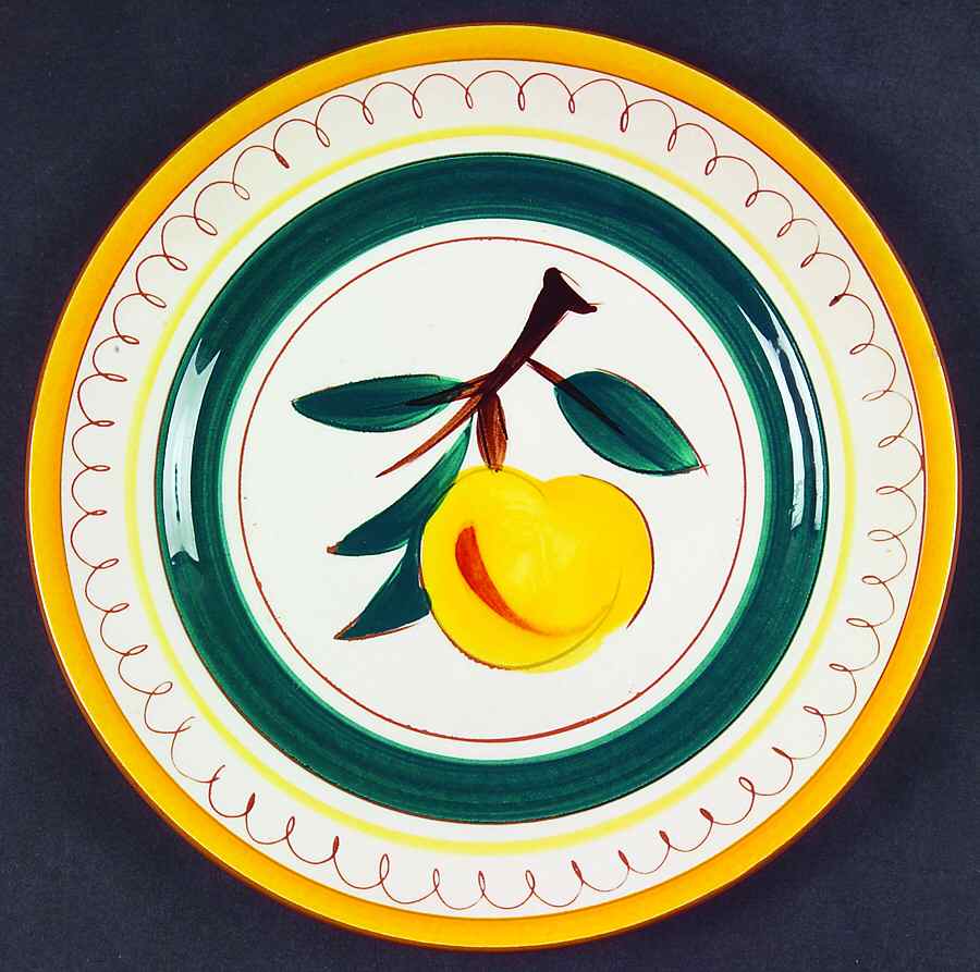 Fruit (Brown Trim) Salad Plate by Stangl-1