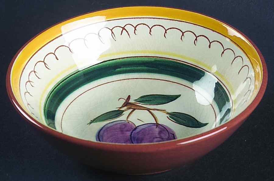 Fruit (Brown Trim) Coupe Cereal Bowl by Stangl-1