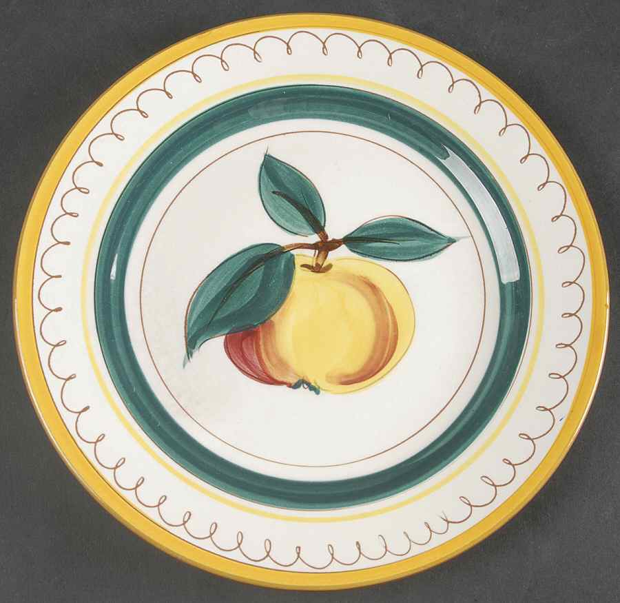 Fruit (Brown Trim) Salad Plate by Stangl-1