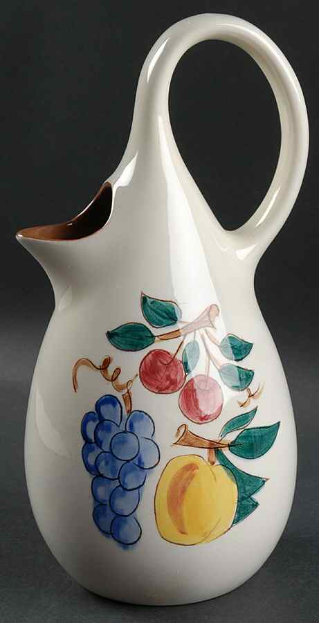 Fruit (Brown Trim) Open Coffee Server by Stangl-1