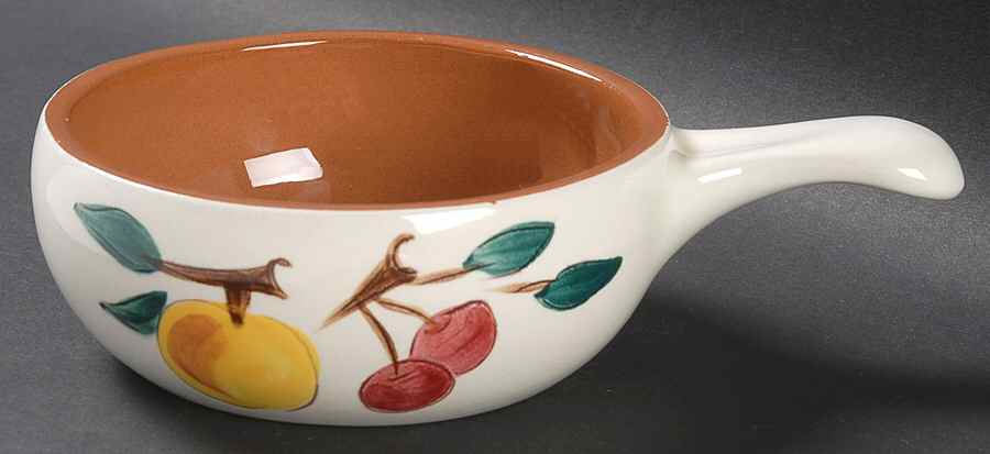 Fruit (Brown Trim) Individual Casserole No Lid by Stangl-1