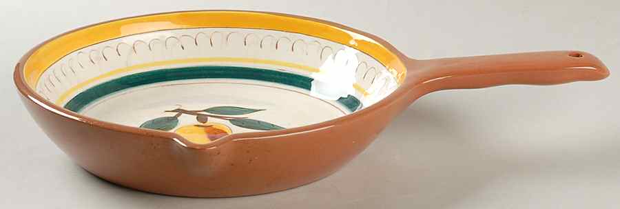 Fruit (Brown Trim) 9" Open Skillet by Stangl-1