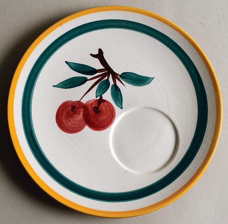 Fruit (Brown Trim) Snack Plate by Stangl-1
