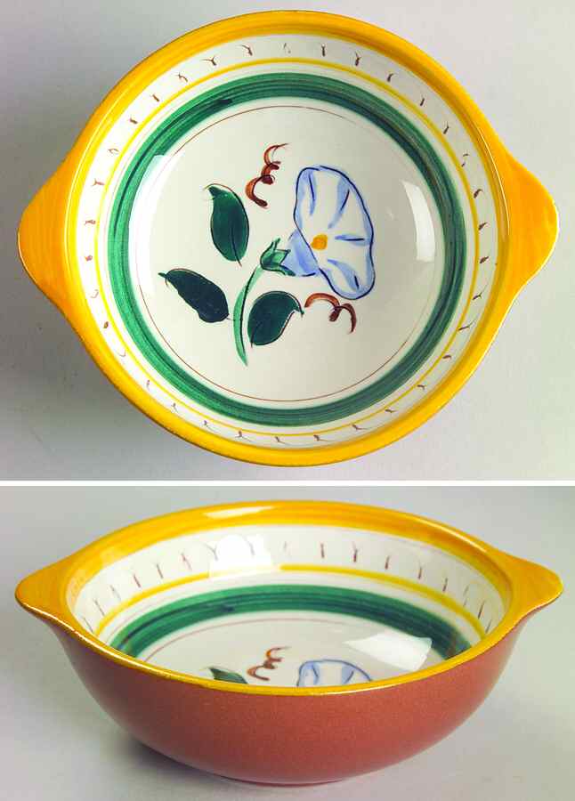 Garden Flower Lugged Soup Bowl by Stangl-1