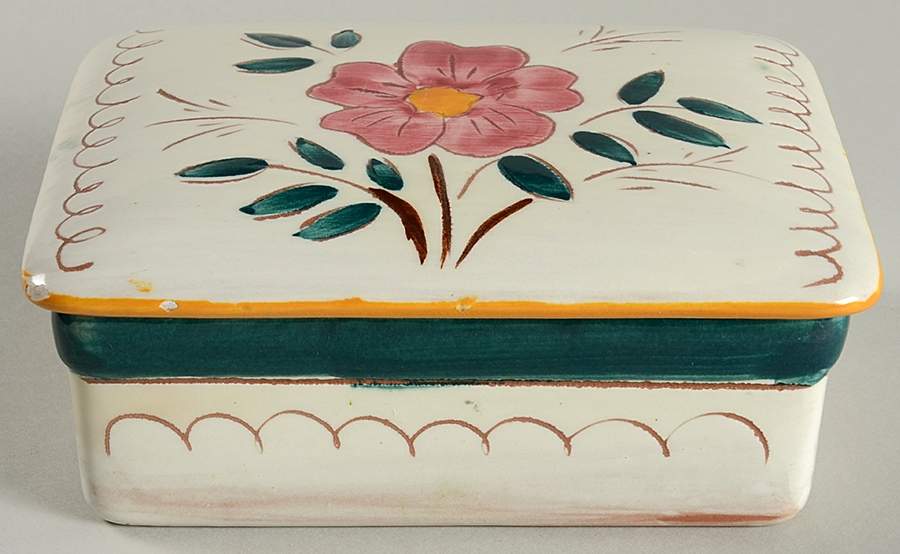 Garden Flower Cigarette Box & Lid by Stangl-1