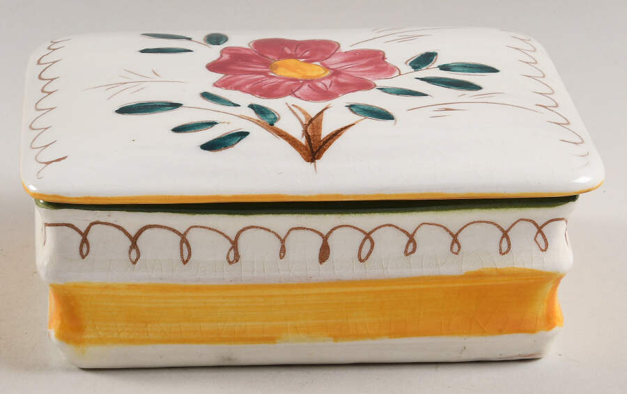 Garden Flower (Terra Rose) Cigarette Box & Lid by Stangl-1