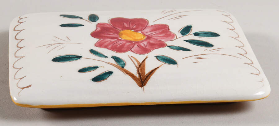 Garden Flower (Terra Rose) Lid for Cigarette Box by Stangl-1