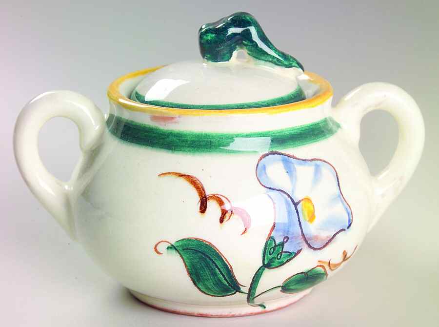 Garden Flower (Terra Rose) Sugar Bowl & Lid by Stangl-1
