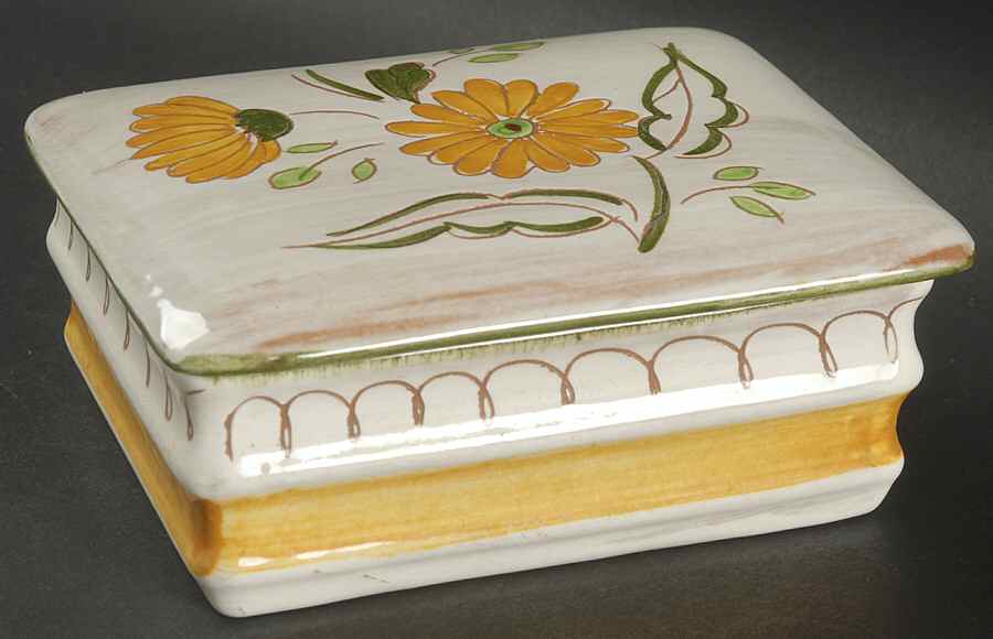 Garden Flower (Terra Rose) Cigarette Box & Lid by Stangl-1