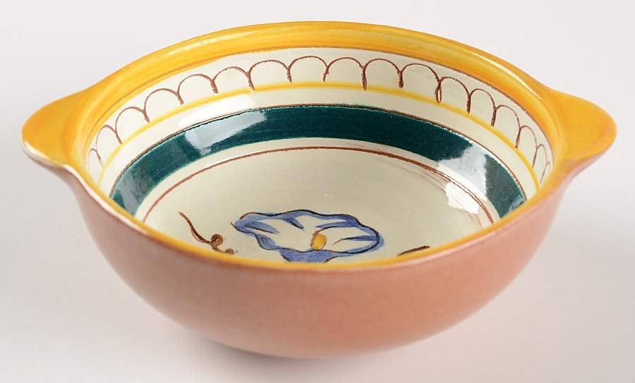 Garden Flower (Terra Rose) Lugged Soup Bowl by Stangl-1